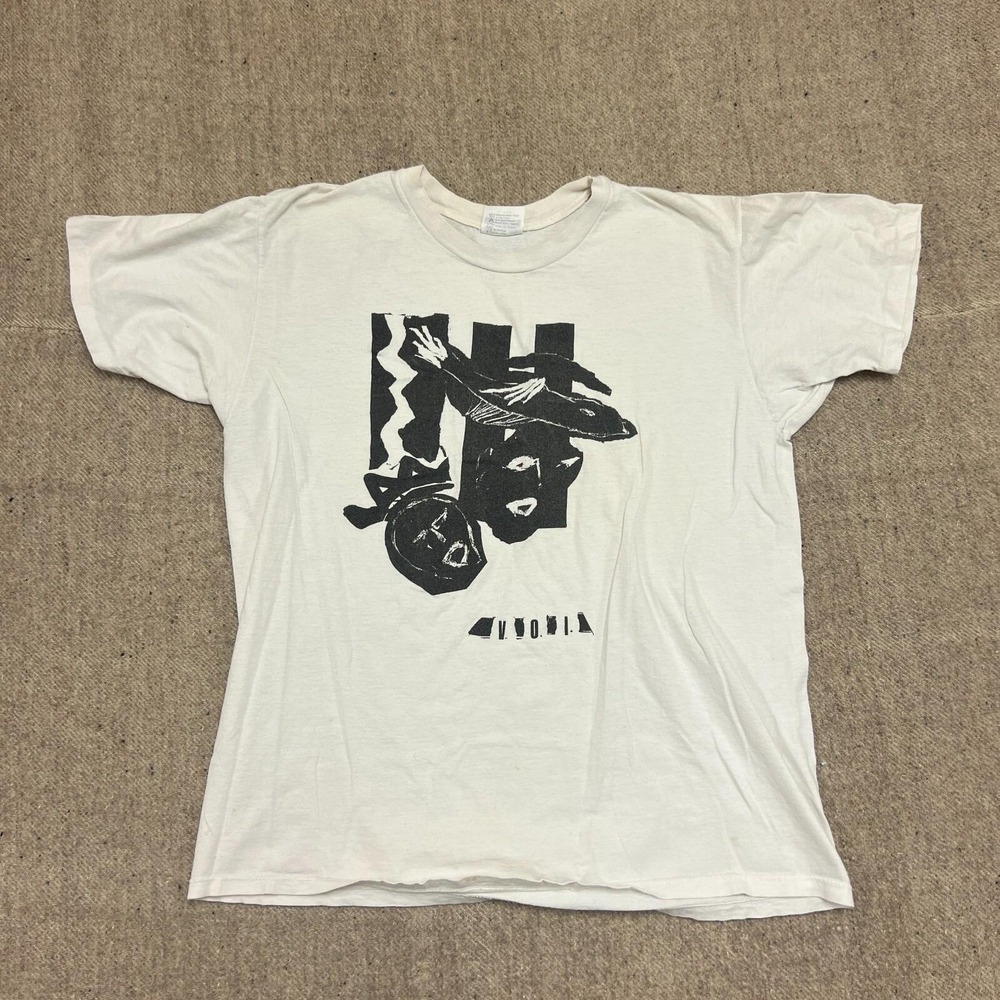 Vintage V.O.I Art Shirt Mens XL White 1980s